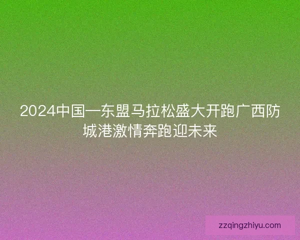 2024中国—东盟马拉松盛大开跑广西防城港激情奔跑迎未来